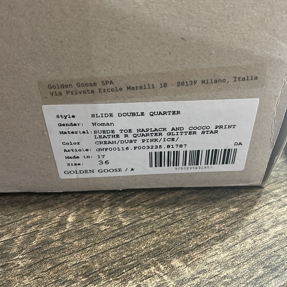 Golden Goose Slide Sneaker in Cream, Dust Pink, Silver, & White BNIB 36 - Picture 4 of 8